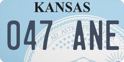 KS license plate 047ANE