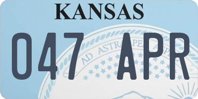 KS license plate 047APR