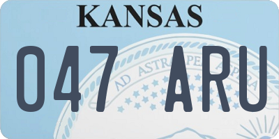 KS license plate 047ARU