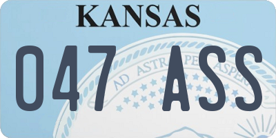 KS license plate 047ASS