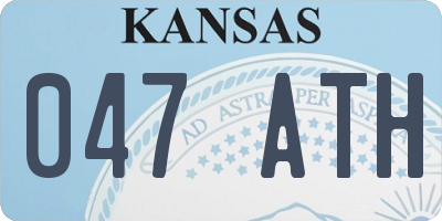 KS license plate 047ATH