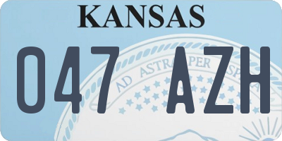 KS license plate 047AZH