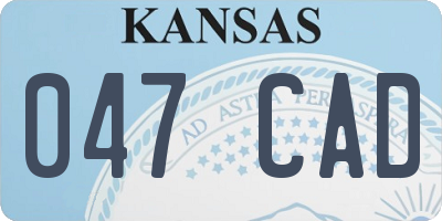 KS license plate 047CAD