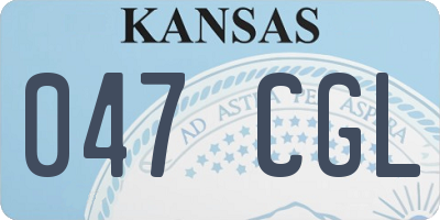 KS license plate 047CGL