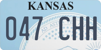 KS license plate 047CHH