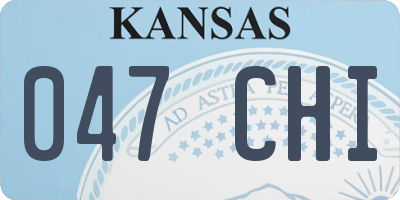 KS license plate 047CHI