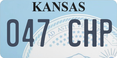 KS license plate 047CHP