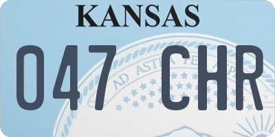 KS license plate 047CHR
