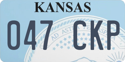 KS license plate 047CKP