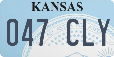 KS license plate 047CLY