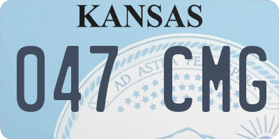 KS license plate 047CMG
