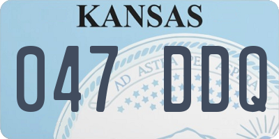 KS license plate 047DDQ