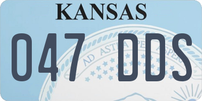 KS license plate 047DDS
