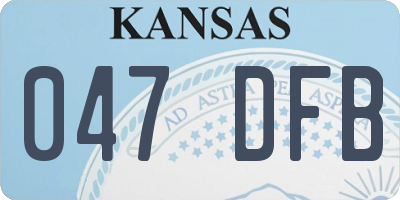 KS license plate 047DFB