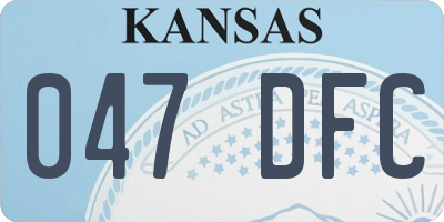 KS license plate 047DFC