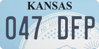 KS license plate 047DFP