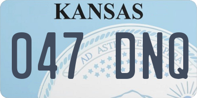 KS license plate 047DNQ