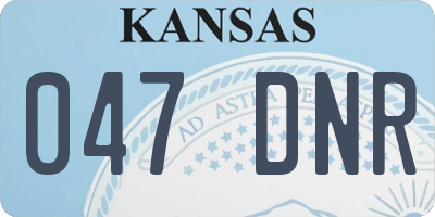 KS license plate 047DNR