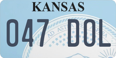 KS license plate 047DOL