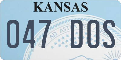 KS license plate 047DOS