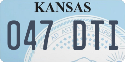 KS license plate 047DTI