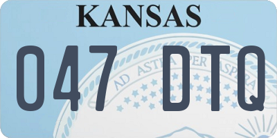 KS license plate 047DTQ
