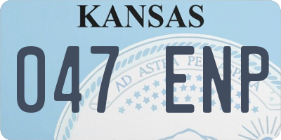 KS license plate 047ENP