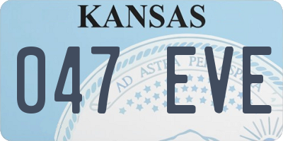 KS license plate 047EVE
