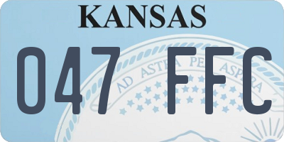 KS license plate 047FFC