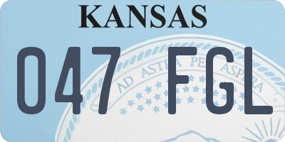 KS license plate 047FGL