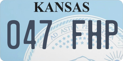KS license plate 047FHP