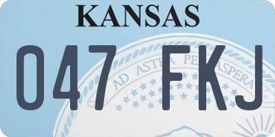 KS license plate 047FKJ