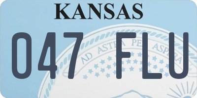 KS license plate 047FLU