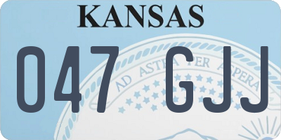 KS license plate 047GJJ