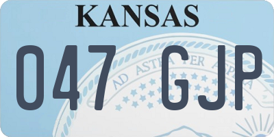 KS license plate 047GJP
