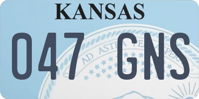 KS license plate 047GNS