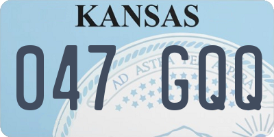 KS license plate 047GQQ