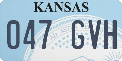 KS license plate 047GVH