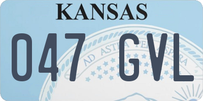 KS license plate 047GVL