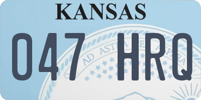 KS license plate 047HRQ