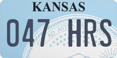 KS license plate 047HRS