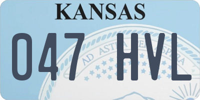 KS license plate 047HVL