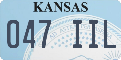 KS license plate 047IIL