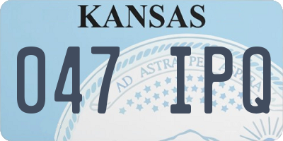 KS license plate 047IPQ