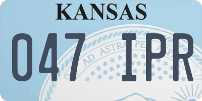 KS license plate 047IPR