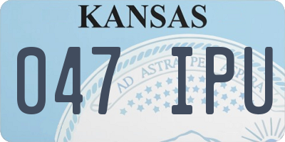 KS license plate 047IPU