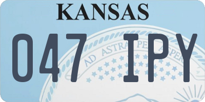 KS license plate 047IPY