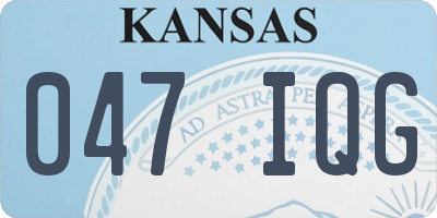 KS license plate 047IQG