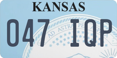 KS license plate 047IQP