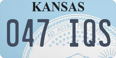 KS license plate 047IQS